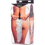 White Fox Tail Vibrating Anal Plug - Adult Toys
