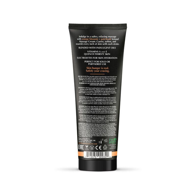 Wicked ORANGE BLOSSOM + PATCHOULI Sensual Massage Cream - LOTIONS & LUBES