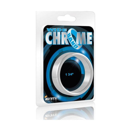 Wide Band Chrome Cock Ring 44mm - Naughty by Nature Adult Store