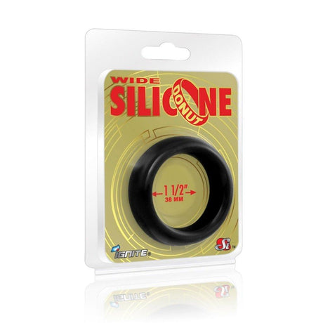 Wide Donut Black Cock Ring 38mm - Naughty by Nature Adult Store