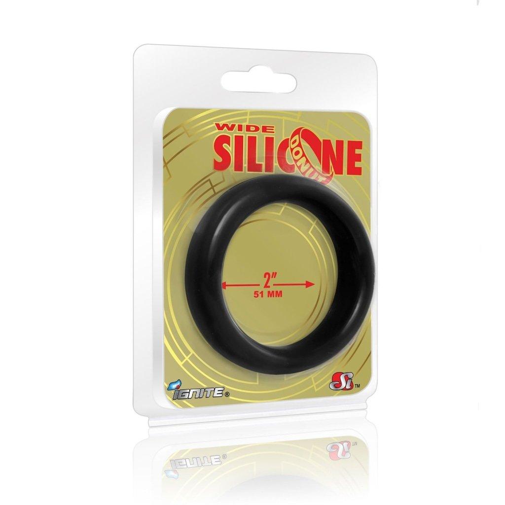 Wide Donut Black Cock Ring 51mm - Adult Toys