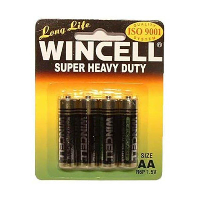 Wincell Aa Super Heavy Duty Batteries - Super Heavy Duty Batteries - AA 4 Pack - Naughty by Nature Adult Store