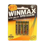 Winmax AAA Super Alkaline Batteries – Long - Lasting 4 Pack Set - BATTERIES