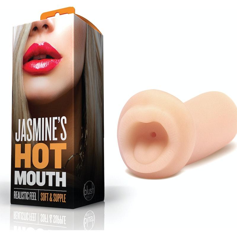 X5 Men Jasmines Hot Mouth Pocket Pussy – Realistic TPE Beige Stroker - Adult Toys