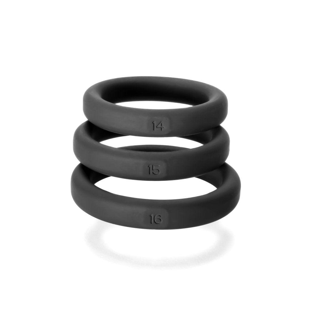 Xact-Fit Silicone Rings Medium 3 Ring Kit - Adult Toys