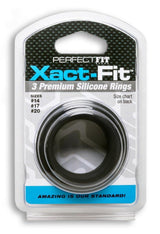 Xact-Fit Silicone Rings Mixed 3 Ring Kit - Adult Toys